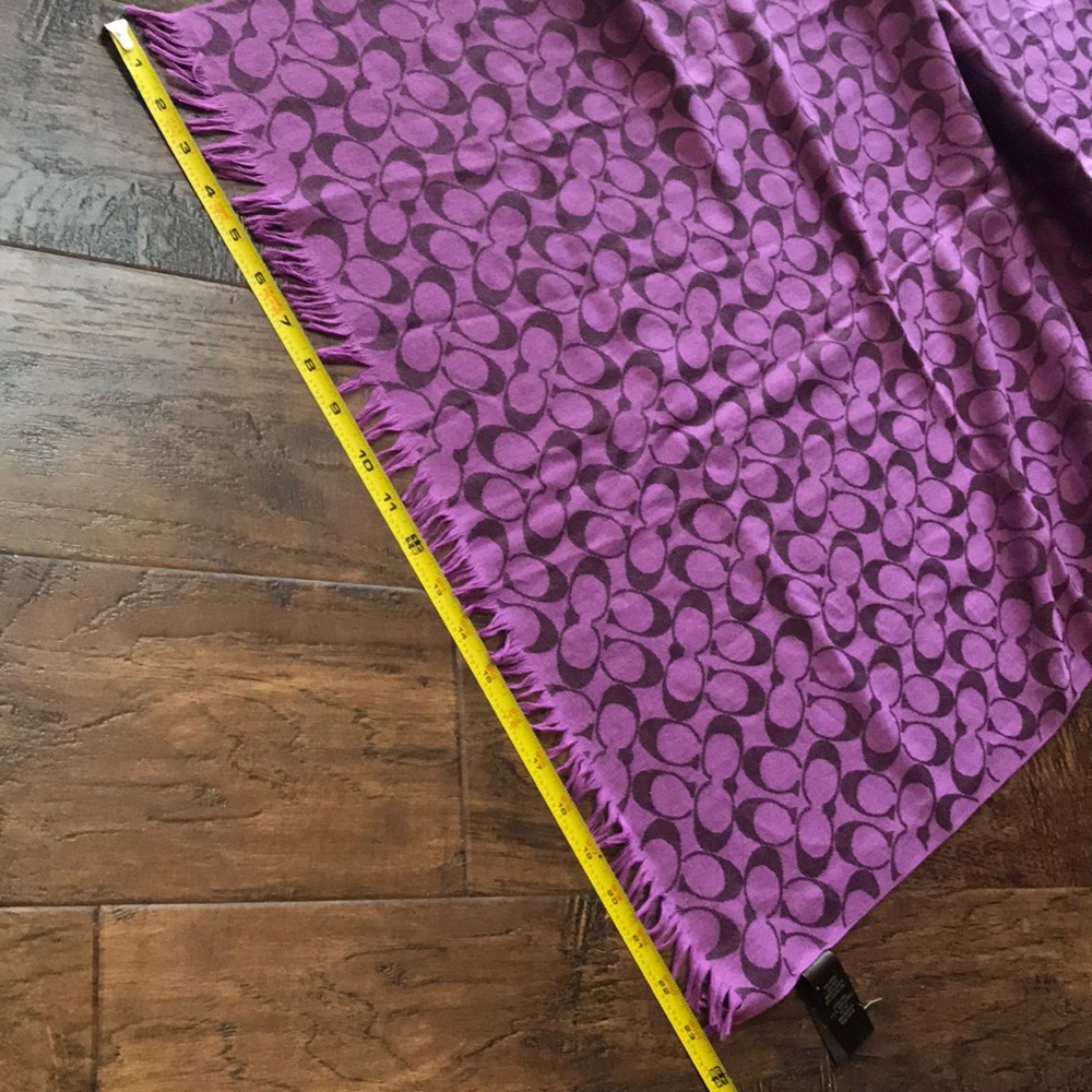 Coach Purple Scarf - Picture 8 of 10